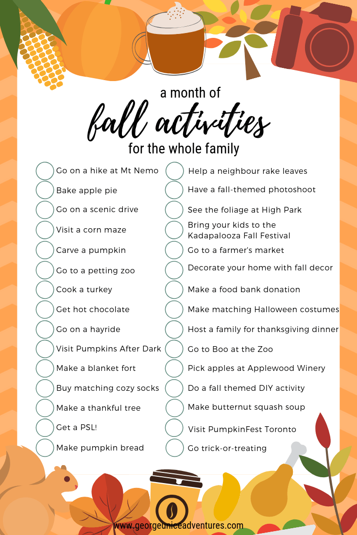 A Month Of Fall Activities For The Whole Family